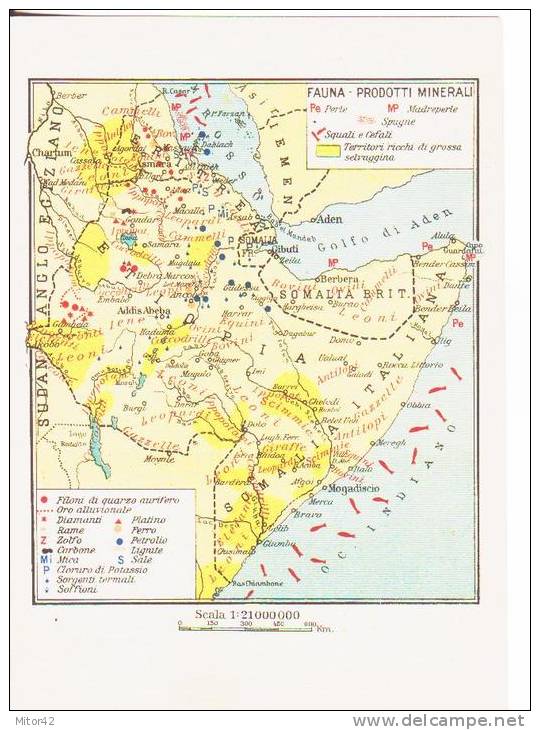 58te*-Cartina Geografica-Africa Orientale-Ex Colonie Italiane-Eritrea-Etiopia-Somalia-Pubblicitaria Nestlé-F.G.-Nuova - Eritrea