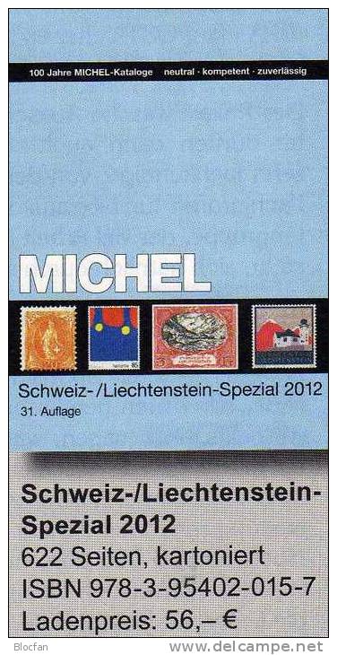 Briefmarken Schweiz MICHEL Spezial Katalog 2012 Neu 56€ Liechtenstein UNO Genf Internationale Ämter Catalogue Helvetia - Grafik & Design