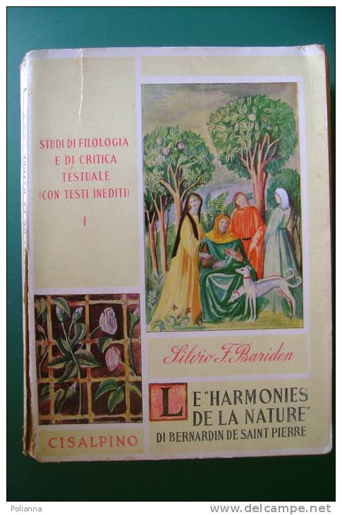 PEO/25 Baridon LE HARMONIES DE LA NATURE BERNARDIN DE SAINT PIERRE Cisalpino/FILOLOGIA - Religione