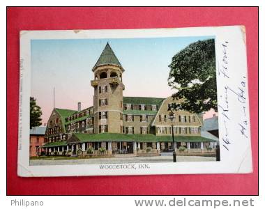 Woodstock VT  Inn  Copper Windows   1907 Cancel --ref 438 - Andere & Zonder Classificatie