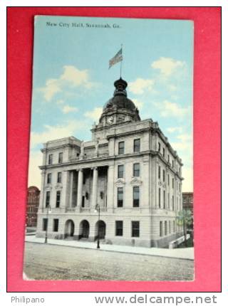 GA - Georgia > Savannah  New City Hall    Ca 1910   -ref 438 - Savannah