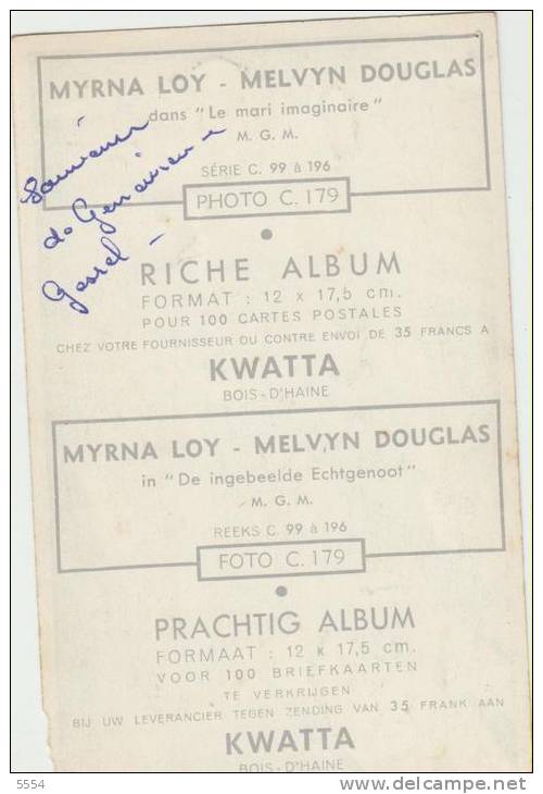 Cpa Spectacle Artistes  Myrna Loy Melvyn Douglas - Artisti