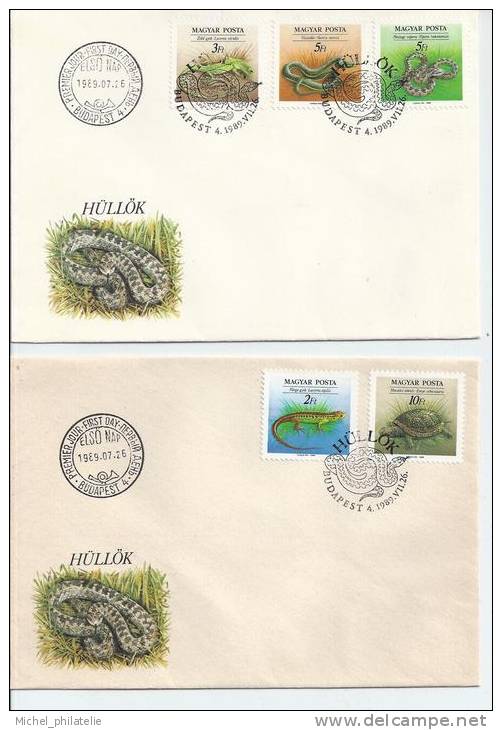 Hongrie, Premier Jour, Réptiles - Postmark Collection