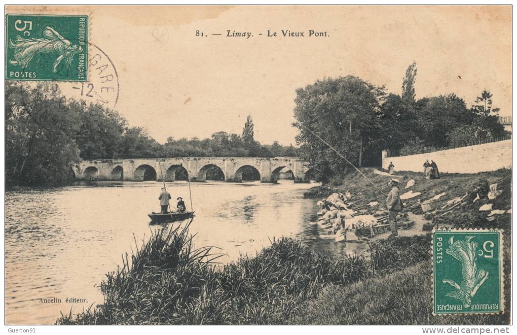 ( CPA 78 )  LIMAY  /  Le Vieux Pont  - - Limay