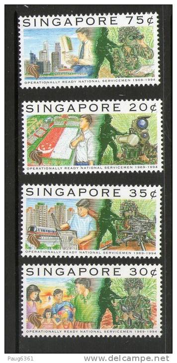 SINGAPORE 1994 DEFENSE CIVILE  YVERT N°707/10 NEUF MNH** - Singapour (1959-...)