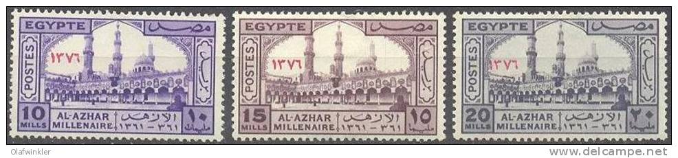 1957 Republic: Millenary Of Al Azhar University Sc 395-7 / Mi 504-6 MNH/neuf/postfrisch [ra] - Unused Stamps