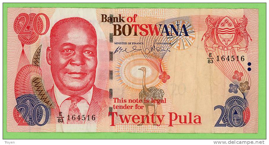 Botswana - 20  Pula - N° E/83 164516  - 2006 - Ttb+ - Botswana