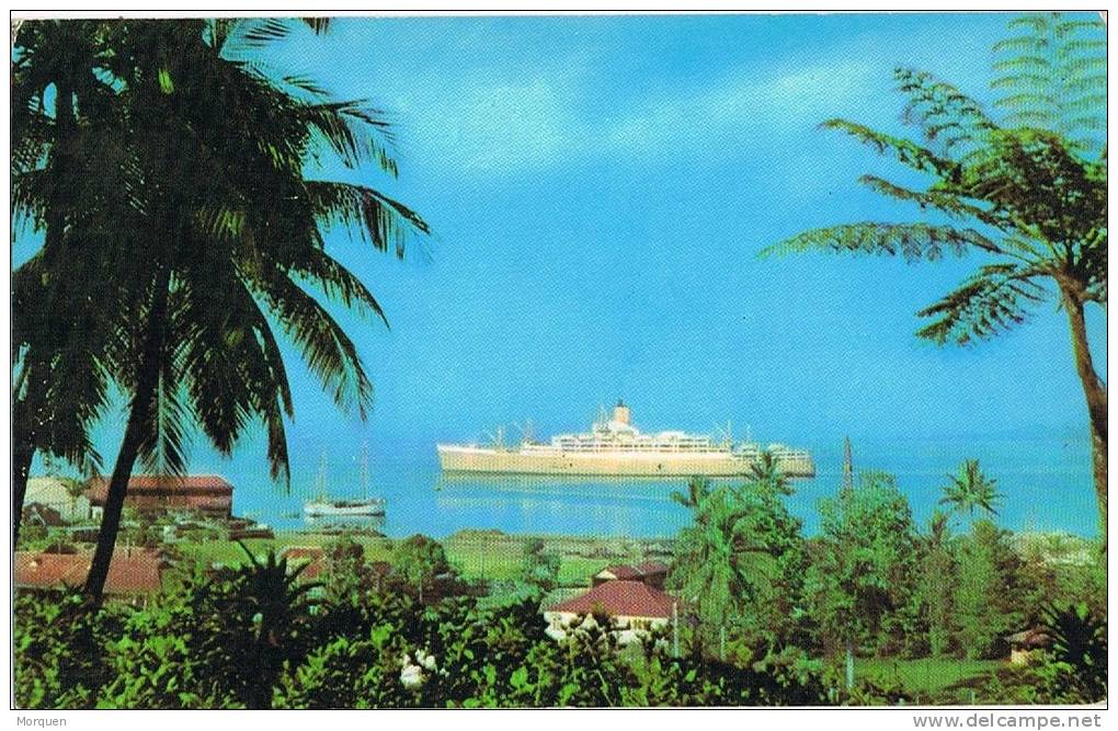 1416. Postal SUVA  HARBOUR (Islas Fiji), Entrada En El Puerto - Fiji