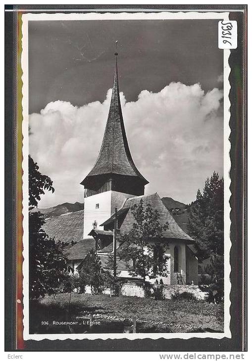 DISTRICT DU PAYS D´ENHAUT /// ROUGEMONT - L'EGLISE - TB - Rougemont