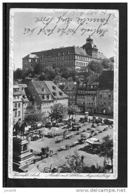 4850  WEISSENFELS  - MARKT MIT SCHLOSS AUGUSTUSBURG       ~ 1920 - Weissenfels