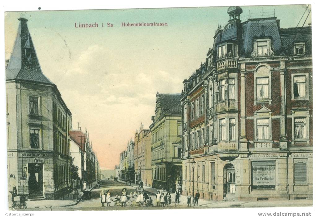 Limbach In Sachsen, Hohensteinerstrasse,  Um 1910, - Limbach-Oberfrohna