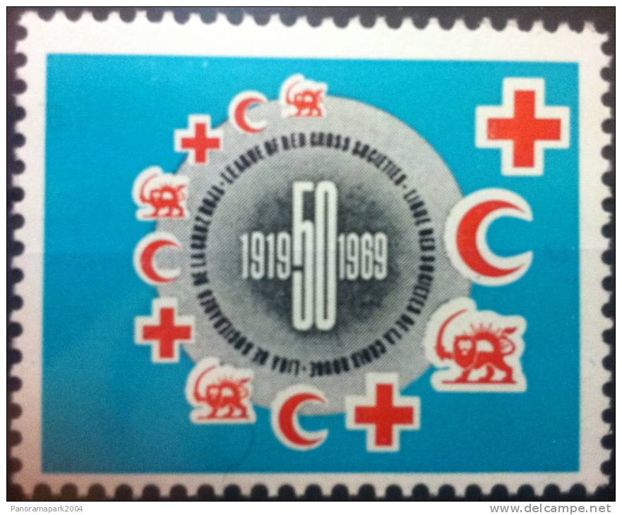 FRANCE VIGNETTE LIGUE CROIX ROUGE RED CROSS LEAGUE ROTES KREUZ 50 ANS 1919 - 1959 RARE ! - Red Cross