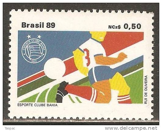 Brazil 1989 Mi# 2335 ** MNH - Bahia Sports Club, 58th Anniv. / Soccer - Soccer American Cup