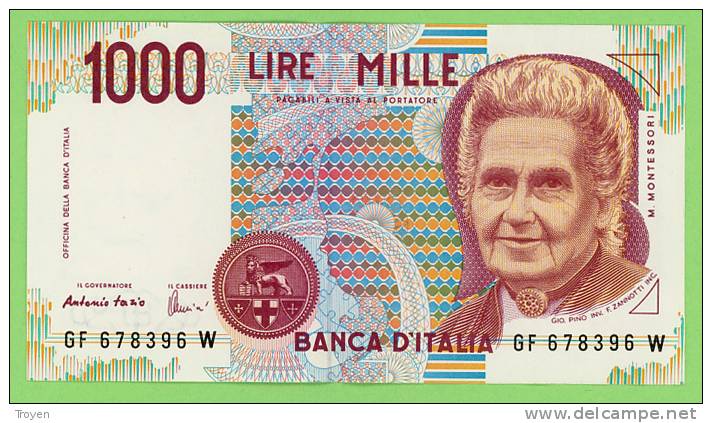 Italie - 1000 Lires -  N° GF 67396W - TTB - 1000 Lire