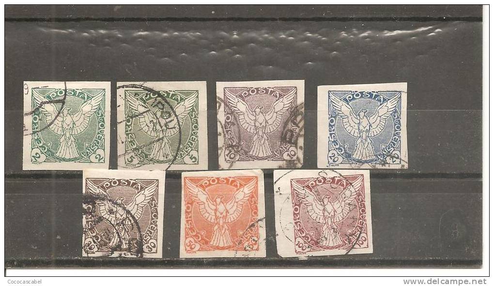 Checoslovaquia - Czechoslovakia Nº Yvert  Periódicos 1-2, 4-8 (usado) (o). - Newspaper Stamps
