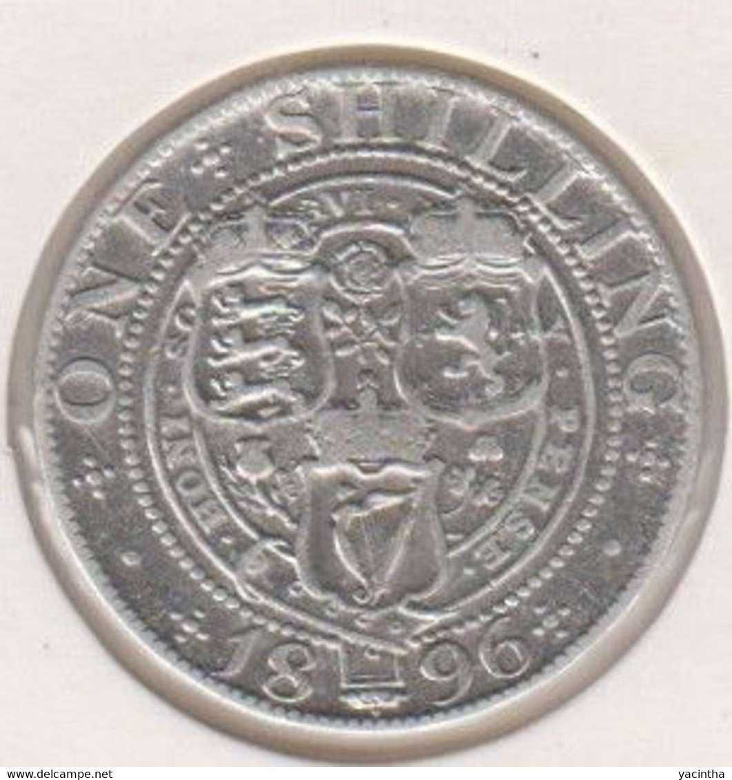 @Y@   Groot Britannie  1 Shilling 1896   (1181)  Zilver / Ag / Prata  KM 780 - I. 1 Shilling