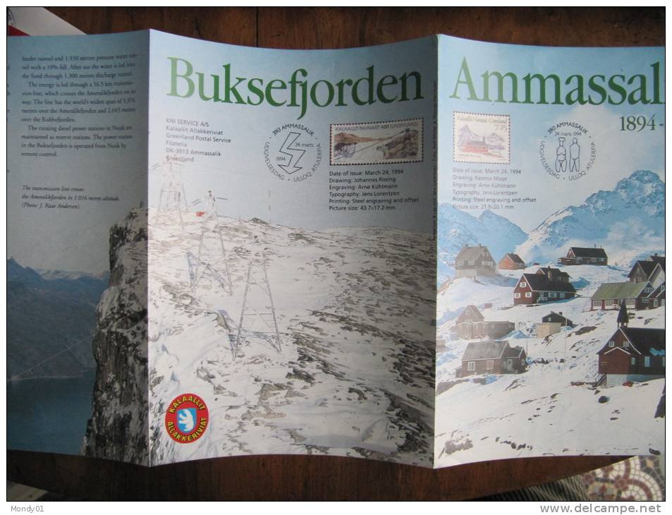 7714 Notice Doc Ammassalik Groenland Greenland Documentation 1994 - Postverwaltungen