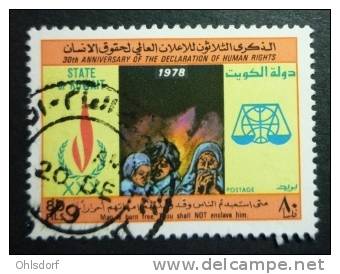 KUWAIT 1978: Scott 770 / Y&amp;T 796  / Mi 812 / SG 813, Human Rights, O - FREE SHIPPING ABOVE 10 EURO - Koweït