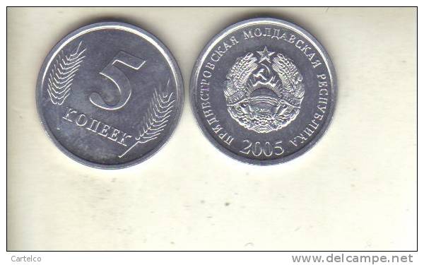 Moldavia - Transnistria - 5 Kopeek 2005 Unc - Moldavie