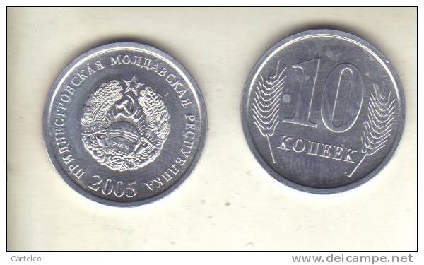 Moldavia - Transnistria - 10 Kopeek 2005 Unc - Moldavië