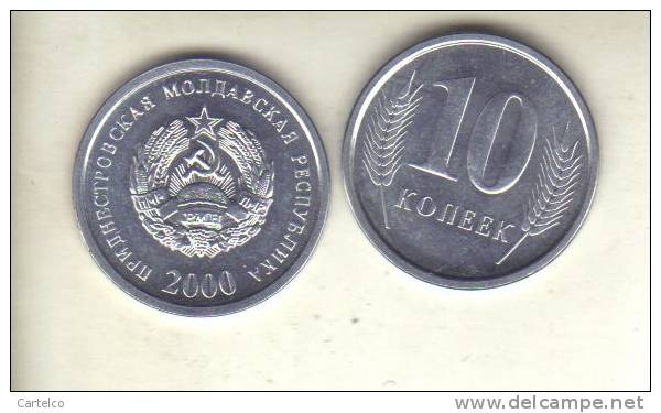 Moldavia - Transnistria - 10 Kopeek 2000 Unc - Moldova