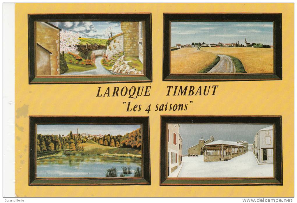 47 - Les 4 Saisons De LAROQUE TIMBAUT  Peintures Huiles De Mr Séré Roger. - Laroque Timbault