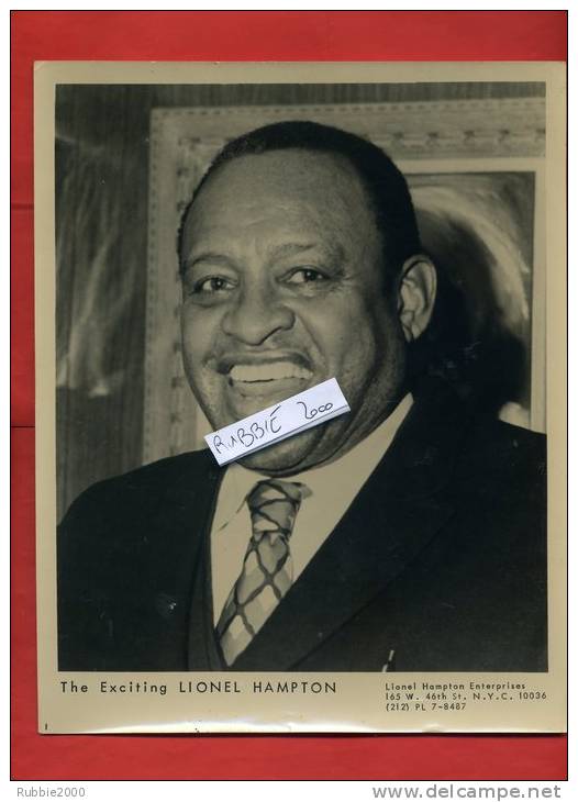 PHOTO ARGENTIQUE DE LIONEL HAMPTON MUSICIEN DE JAZZ AMERICAIN - Foto's