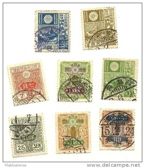 1937 - Giappone 248 + 251/52 + 254/58 Ordinaria C1425 - Gebraucht