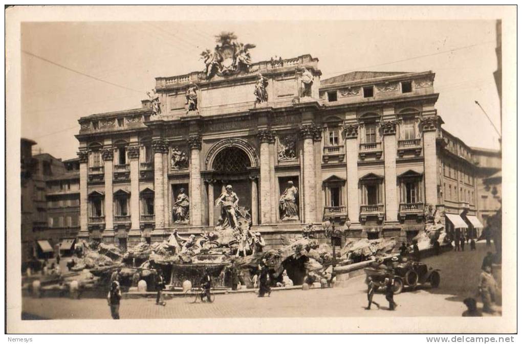 ROMA PIAZZA FONTANA DI TREVI 3 SCAN NV FP ANIMATA AUTOMOBILI - Fontana Di Trevi