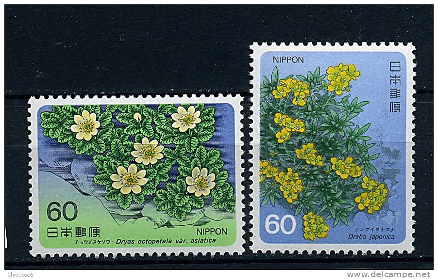 Japon ** N° 1521/1522 - Plantes Alpines (IV) - Neufs