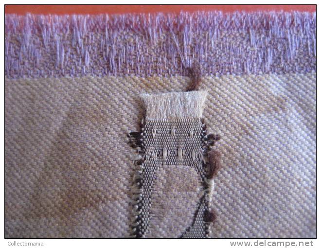 Notre Dame De Lourdes  19e -  Textile ( Tekstiel )  Soie   ( Silk Zijde Seite )  -  Woven ( Geweven Artisanale )  - - Andachtsbilder