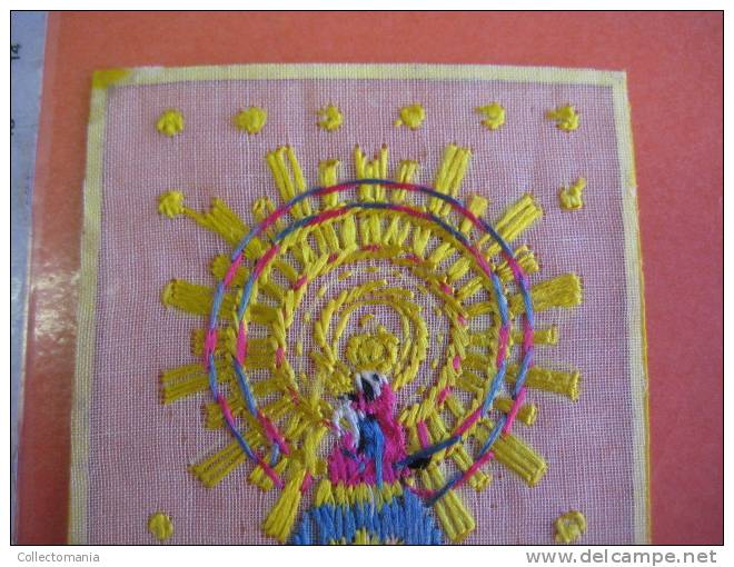 notre Dame del Pilar - type canivet  textile soie   ( silk zijde Seite )  -  woven ( geweven artisanale )  -