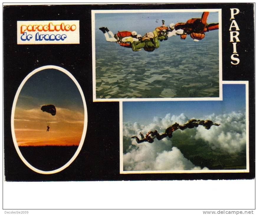 B57944 Parachutisme Paratroops Parachutisme Sportif Chutes Libres Paris Multiviews Not Used Perfect Shape - Parachutisme