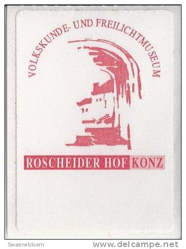 DE.- Reclame - Sticker - Konz. Volkskunde- Und Freilichtmuseum Roscheider Hof - Aufkleber