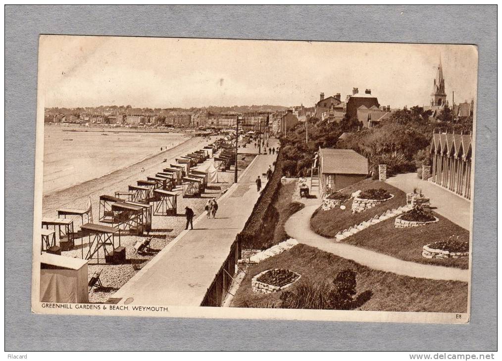 26187    Regno  Unito,  Weymouth,  Greenhill  Gardens &amp; Beach,  VG 1939 - Weymouth