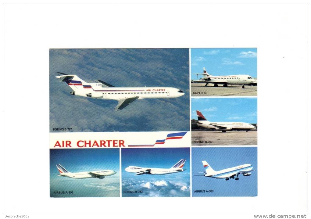 B57444 Airplanes Avions Air Charter Multiviews Not Used Perfect Shape - 1946-....: Moderne