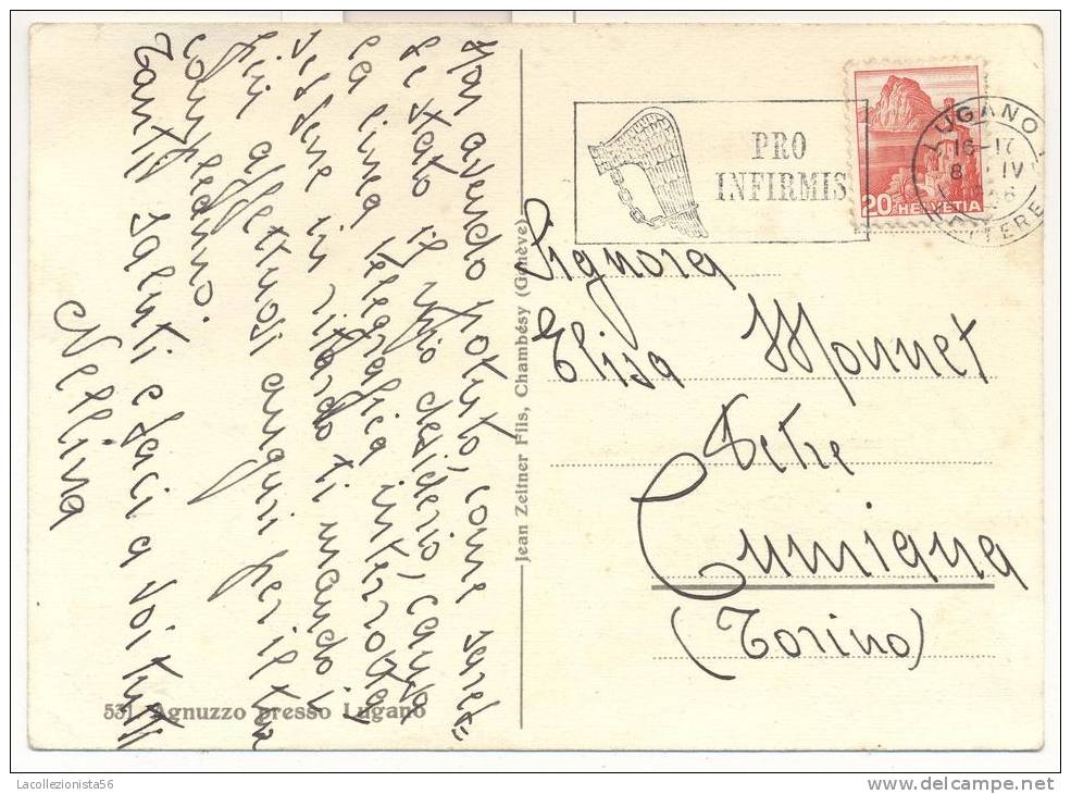 1078-AGNUZZO-MUZZANO(SVIZZERA)-DISEGNATA-1946-FG - Muzzano