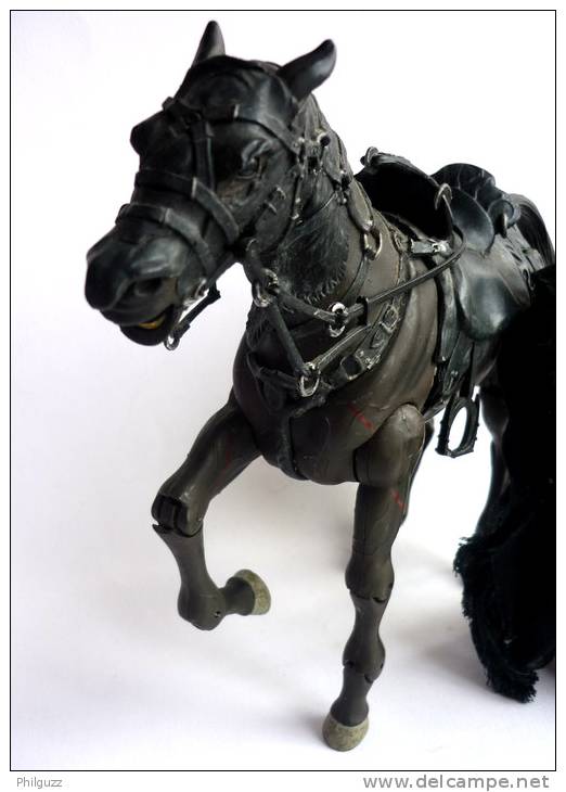 FIGURINE LORD OF THE RING - SEIGNEUR DES ANNEAUX - TOY BIZ - CAVALIER NOIR HAZGUL AVEC SON CHEVAL - - Il Signore Degli Anelli