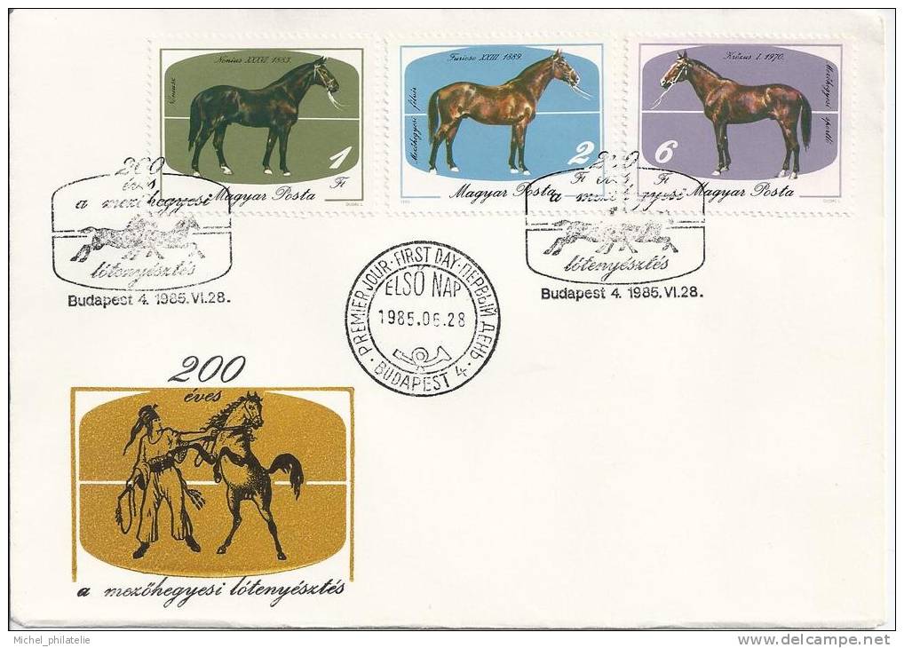 Hongrie, Chevaux - Poststempel (Marcophilie)