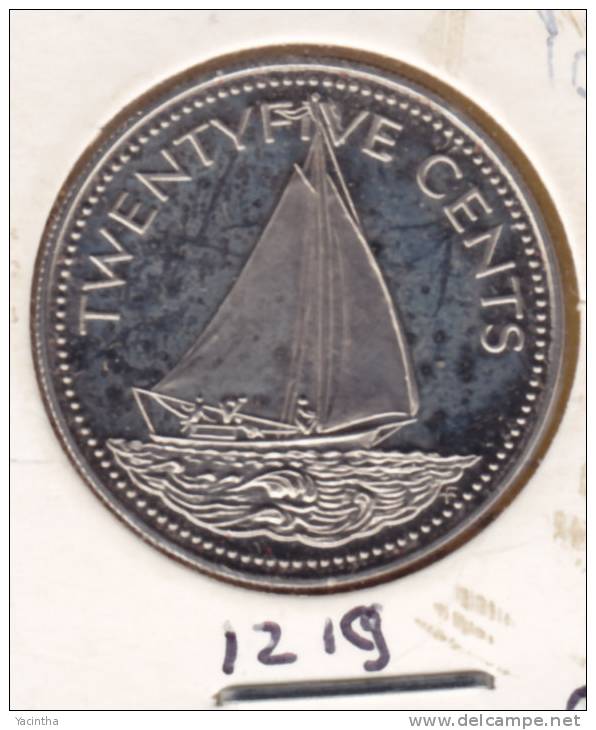 @Y@  Bahama´s   25 Cent  1974  (1219)   Proof - Bahama's