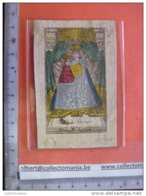 1816 - Mortuaire - Doodbericht Death Message Text On Reverse CHRISTINE DE SALES - De GYSELEN - Sjablon Colored Print - Devotion Images