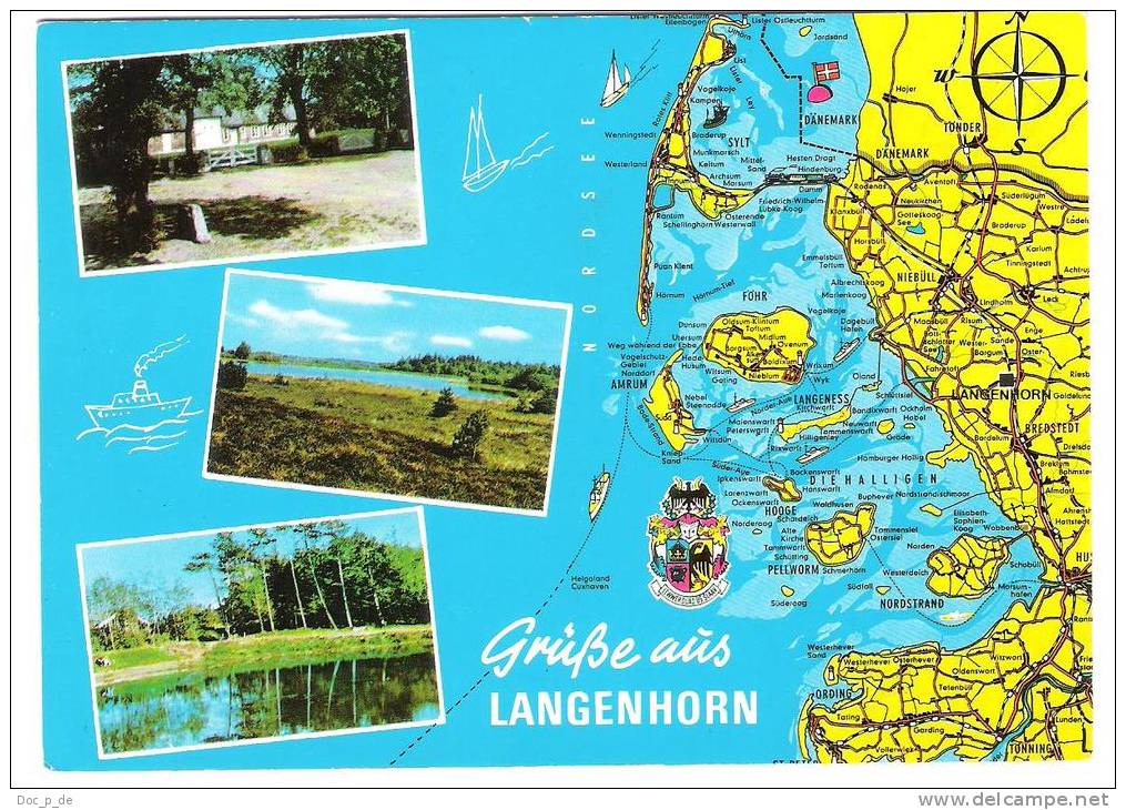 Deutschland - Langenhorn - Map - Landkarte - Nordfriesland