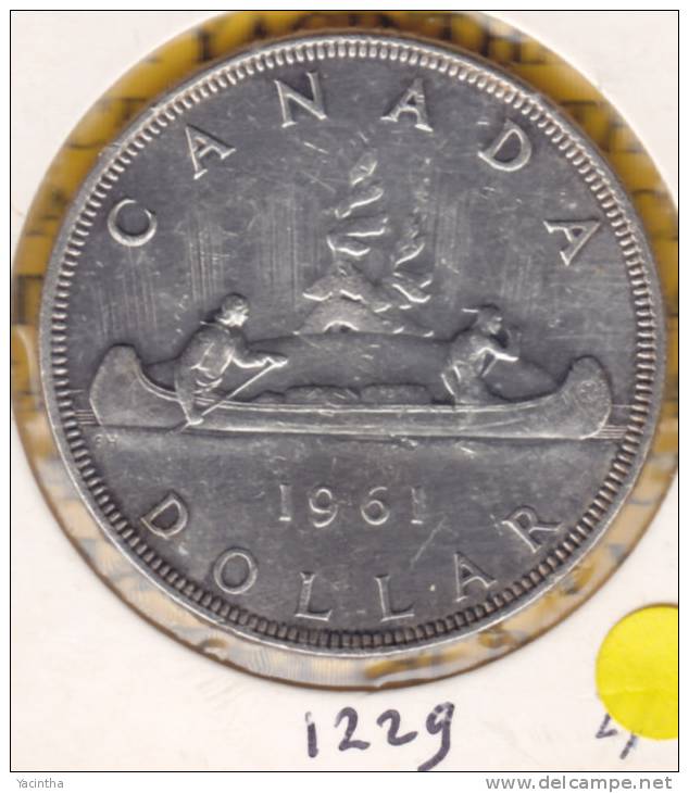 @Y@   Canada  1 Dollar  1961   (1229)    Zilver - Canada