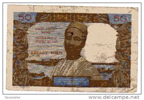 BILLET MADAGASCAR - P.61 - 50 FRANCS = 10 ARIARY - 1969 - PORTRAIT D´HOMME Et DE FEMME - Madagascar