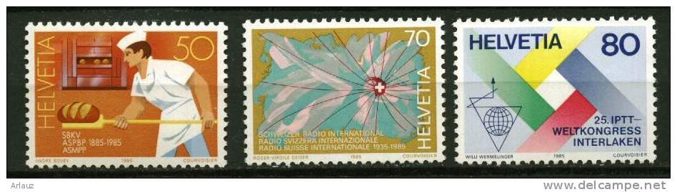 SUISSE.1985.COMMEMORATIF.     .  (YVERT N° 1230-1232) - Unused Stamps