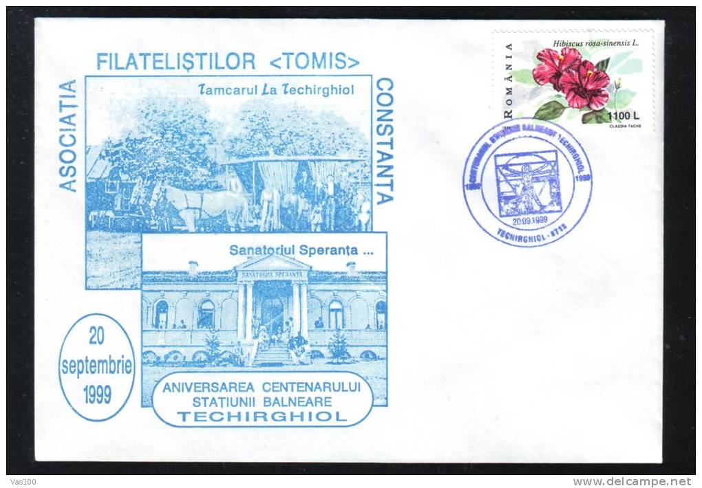 RADATECHIRGHIOL BALNEARY RESORT, 1999, SPECIAL COVER, OBLITERATION CONCORDANTE, ROMANIA - Thermalisme