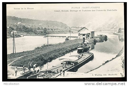 08  FUMAY  / Canal, écluse Et Turbines Des Usines Du Pied-Selle   / - Fumay