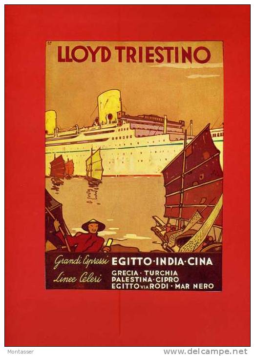 TRIESTE. Navigazione. LLOYD TRIESTINO. Illustr. PORCHEDDU. Da Periodico Anni ´20. - Trieste