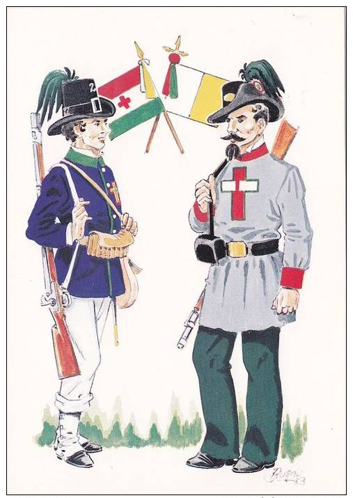 BATTAGILONE UNIVERSITARIO ROMANO &amp; BERSAGLIERI DEL PO E DI SCHIO (U14193) - Uniformi
