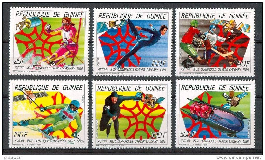 1987 Guinea "Calgary 88" Olimpiadi Olimpic Games Jeux Olimpiques Set MNH** B461 - Invierno 1988: Calgary